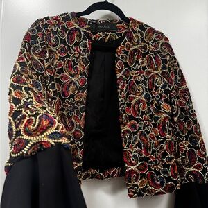 Zara Black Jacket with Vibrant Beading